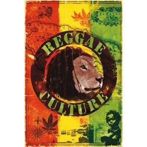 HUGE LAMINATED / ENCAPSULATED Lion Rasta Reggae Culture POSTER 