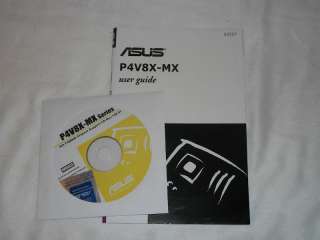 Asus P4V8X MX Motherboard Manual and Driver Disk/CD