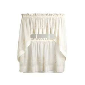  Jasmine Ivory Kitchen Curtains, Swag