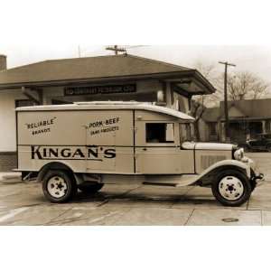 Kingans Reliable Pork Beef Dairy Products Delivery Truck 24X36 