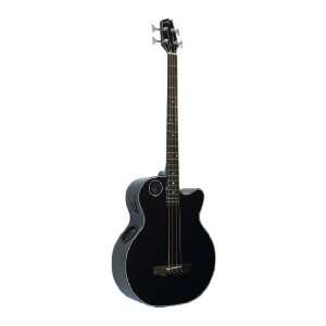   Guitars EBR1 B4 4 Strings Acoustic Electric Guitar, Gloss Black Finish