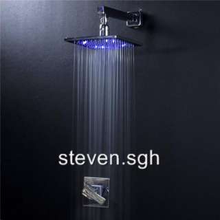 Wall In LED Shower Faucet With 8 LED Rainfall Showerhead AL 01  