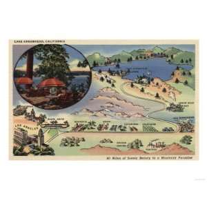  Lake Arrowhead, California   Detailed Map from LA to the 