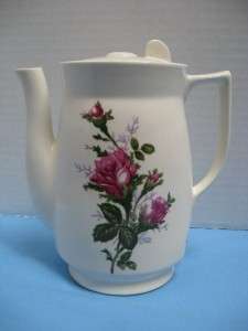 Vintage Shabby Chic Electric Ceramic Teapot White with Roses  