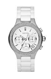 DKNY Ceramic Crystal Bezel Bracelet Watch $275.00