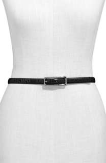 Lauren by Ralph Lauren Croc Embossed Reversible Belt  