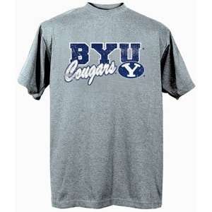 Brigham Young Cougars BYU NCAA Dark Ash Short Sleeve T Shirt Small