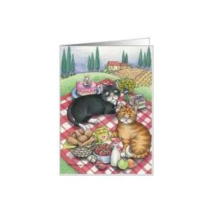  Cats Mothers Day Picnic (Bud & Tony) Card Health 