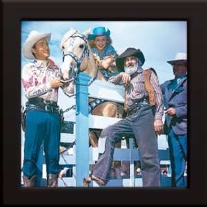 Roy Rogers, Dale Evans And George Hague Custom Framed 12x12 Color 