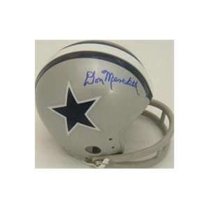 Don Meredith autographed Football Mini Helmet (Dallas Cowboys) GREY