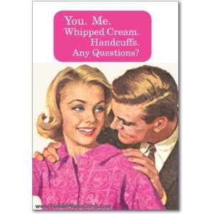  Funny Valentines Day Card Whipped Cream Humor Greeting 