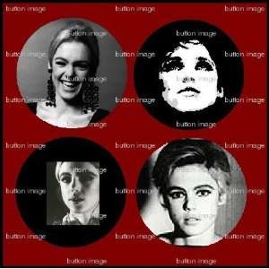  Set of 4 Edie Sedgwick Pinback Buttons 