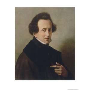 Felix Mendelssohn Composer in 1835 Giclee Poster Print by W. Von 