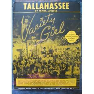  Tallahassee Variety Girl Frank Loesser Books