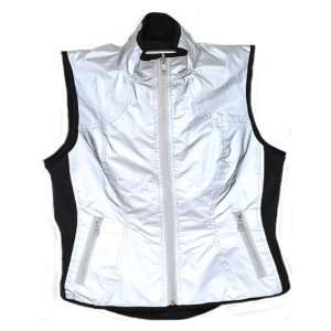 GoGo Gear Silver/Black Large Mens 360 Reversible Reflective Vest