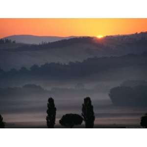  Dawn Over Tuscan Landscape Near Buonconvento, Buonconvento 