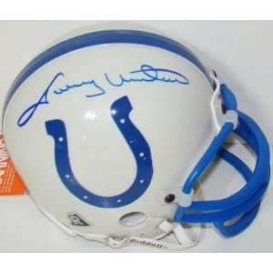 Johnny Unitas Autographed Mini Helmet   Autographed NFL Mini Helmets