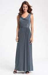 Alex Evenings Beaded Drape Neck Jersey Gown Was $195.00 Now $96.90 