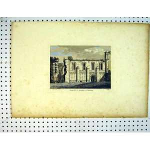  View St Joseph Arimathea Glastonbury Ruins 1785 Hooper 