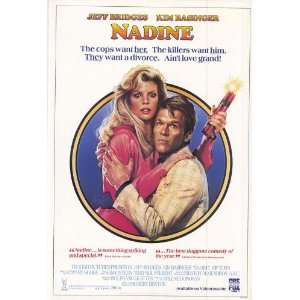 Jeff Bridges & Kim Basinger 1987 Nadine folded Original Movie Poster 