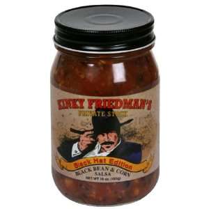 Kinky Friedman, Bk Bean Corn Salsa, 16 OZ (Pack of 6)