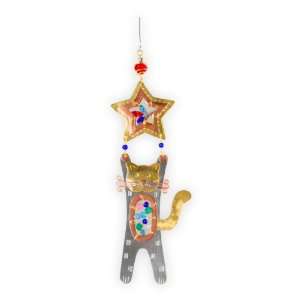  Pilgrim Imports Paws Up Kitty Metal Fair Trade Ornament 