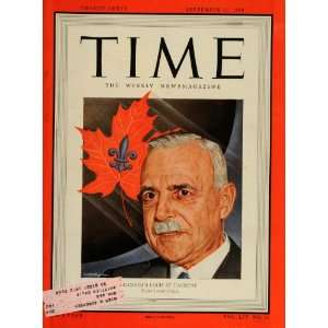 1949 Cover TIME Louis St. Laurent Canada Ernest H Baker 