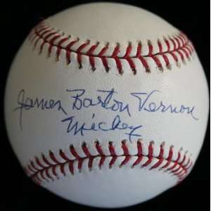 Mickey James Barton Vernon Autographed Mlb Baseball Gai   Autographed 