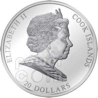 NEFERTITI Nofretete Silver Gold Coin 20$ Cook Islands 2012  