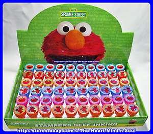 12) Sesame Street Elmo Self Ink Stamps Party Favors Loot Craft 