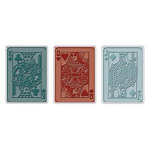 Sizzix Texture Trades 3 Embossing Folders Poker Face Set by Tim Holtz 