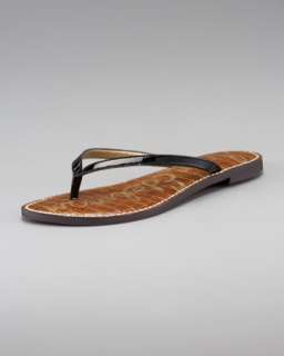 Gracie Patent Leather Thong Sandal