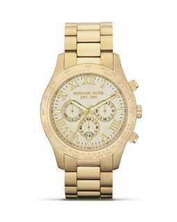 MICHAEL Michael Kors Mens Round Gold Watch, 45mm   Jewelry 