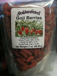 Goji Berries by Goldenfeast 3 oz.  