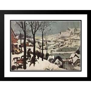 Bruegel, Pieter the Elder 24x19 Framed and Double Matted The Hunters 