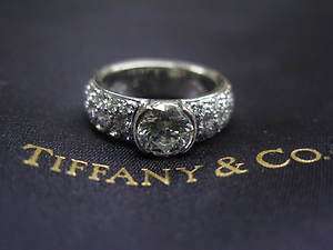 Tiffany & Co Platinum Etoile Pave Diamond Engagement Ring 2.19CtTW 