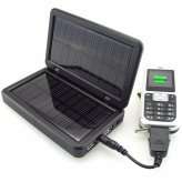 solar charger with battery pack for providing power to all popular 