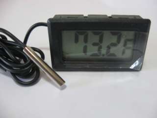 Digital Thermometer Clock w/6 Foot probe Spa Soil Refer Fahrenheit LCD 