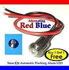   RED BLUE Alternating Dummy Fake Car Alarm LED Light Dash Mount pm