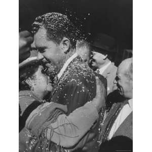  Vice President Richard M. Nixon Receiving a Hug from an 