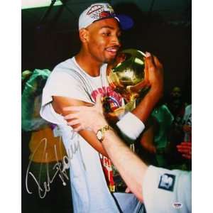  Autographed Robert Horry Picture   ROCKETS CHAMPS 16x20 