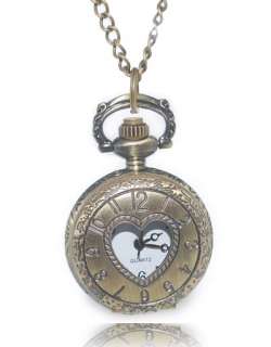 221% Mini Antique Archaize Pocket Watch Necklace  
