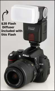 Flash & Diffuser for Nikon D3100 D5100 D3000 D5000 NEW  