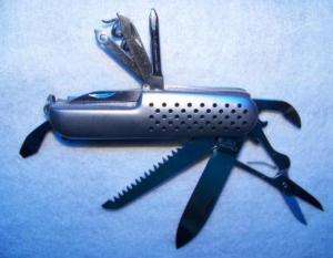 Folding Utility Knife Corkscrew blade file saw Screwdri  