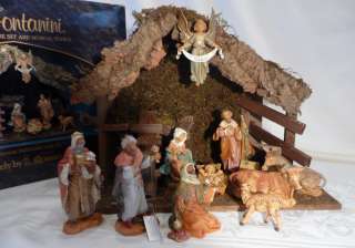 Fontanini 5 Heirloom Nativity Set 10 Figures w/ Musical Stable 