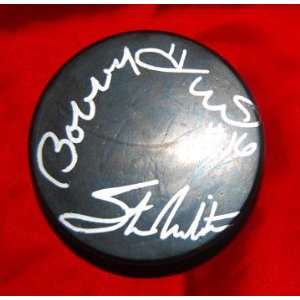 Bobby Hull and Stan Mikita Hand Signed Autographed Ice 