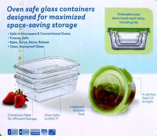 New Snapware 18 Glass Food Storage Containers with Lids  