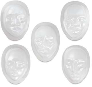 Multi Cultural Face Forms are designed for papier maché and clay. The 