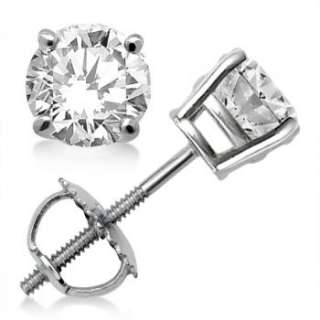 set diamond stud earrings in platinum g h vs2 si1