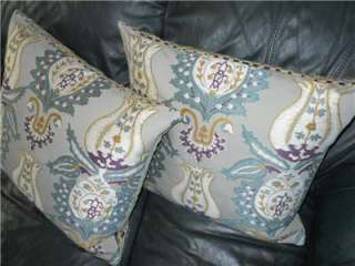   pillows KRAVET COUTURE lampas fabric ART OF DESIGN Custom PAIR  